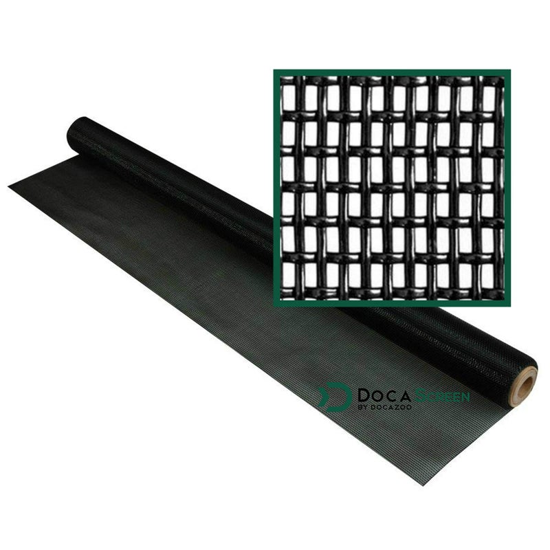 DOCAZOO DOCA 60 in x 96 in Pet Screen Mesh - Window Screen Replacement, Heavy-Duty Fiberglass Mesh Roll for Patio, Porch, Door - Screen for Dogs, Cats, or Raccoons - Charcoal - Image 2